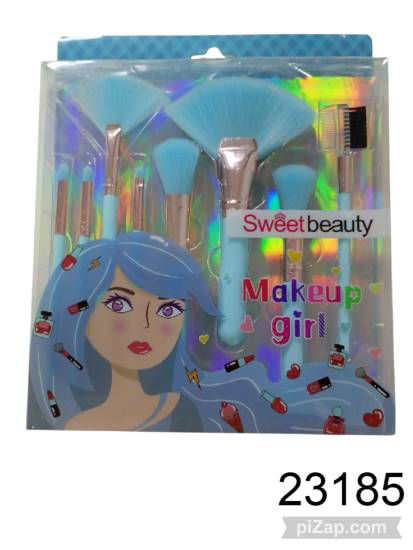 Imagen de BROCHAS/ PEINE DE MAQUILLAJE SET X8 EN CAJA 12.25